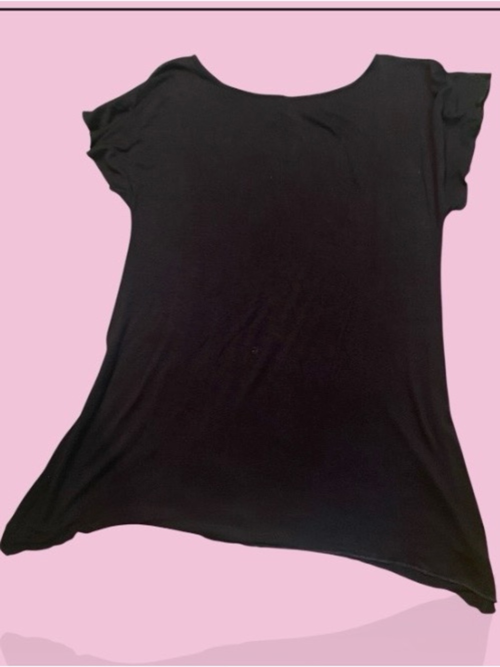 Skinny Minnie Printed Keyhole Short Sleeve Top - Black and Brown - Picture 7 of 9